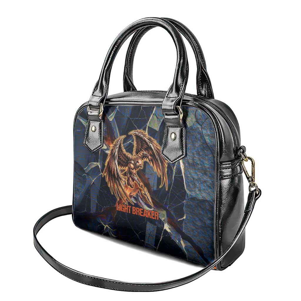 Heru-Ur Shoulder Handbag Flaming Wings and Sword Ancient Egyptian Warrior