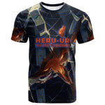 Heru-Ur T shirt Flaming Wings and Sword Ancient Egyptian Warrior