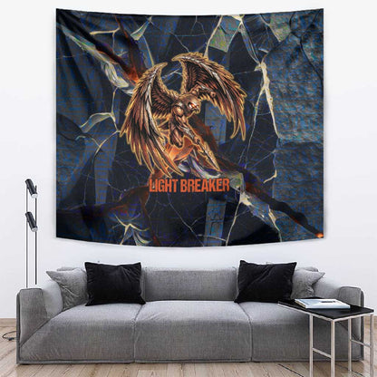 Heru-Ur Tapestry Flaming Wings and Sword Ancient Egyptian Warrior