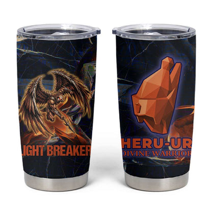 Heru-Ur Tumbler Cup Flaming Wings and Sword Ancient Egyptian Warrior