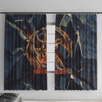 Heru-Ur Window Curtain Flaming Wings and Sword Ancient Egyptian Warrior