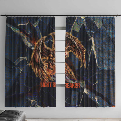 Heru-Ur Window Curtain Flaming Wings and Sword Ancient Egyptian Warrior