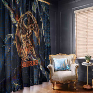 Heru-Ur Window Curtain Flaming Wings and Sword Ancient Egyptian Warrior
