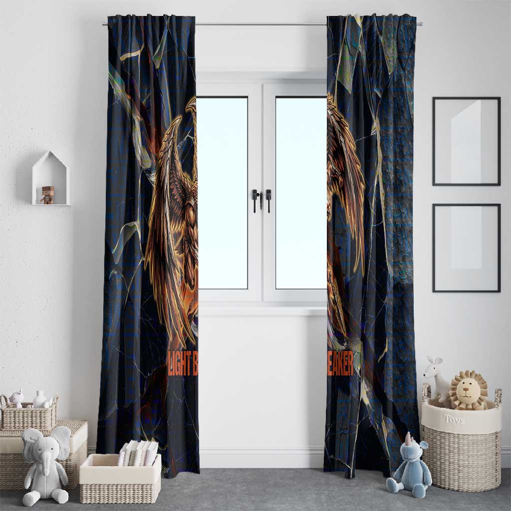Heru-Ur Window Curtain Flaming Wings and Sword Ancient Egyptian Warrior