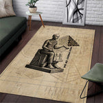 Imhotep Area Rug Pyramid Blueprints Ancient Egyptian Architecture and Priest