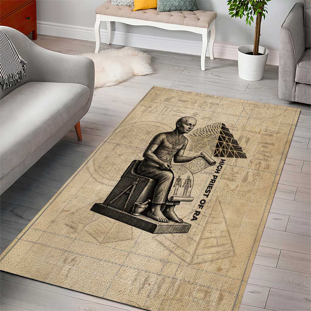 Imhotep Area Rug Pyramid Blueprints Ancient Egyptian Architecture and Priest