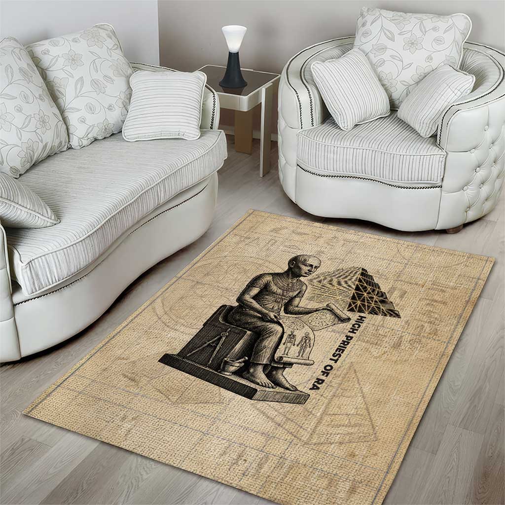 Imhotep Area Rug Pyramid Blueprints Ancient Egyptian Architecture and Priest
