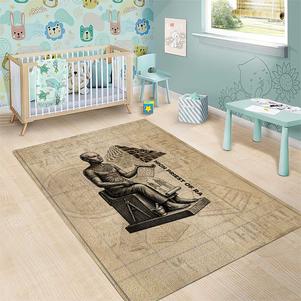 Imhotep Area Rug Pyramid Blueprints Ancient Egyptian Architecture and Priest