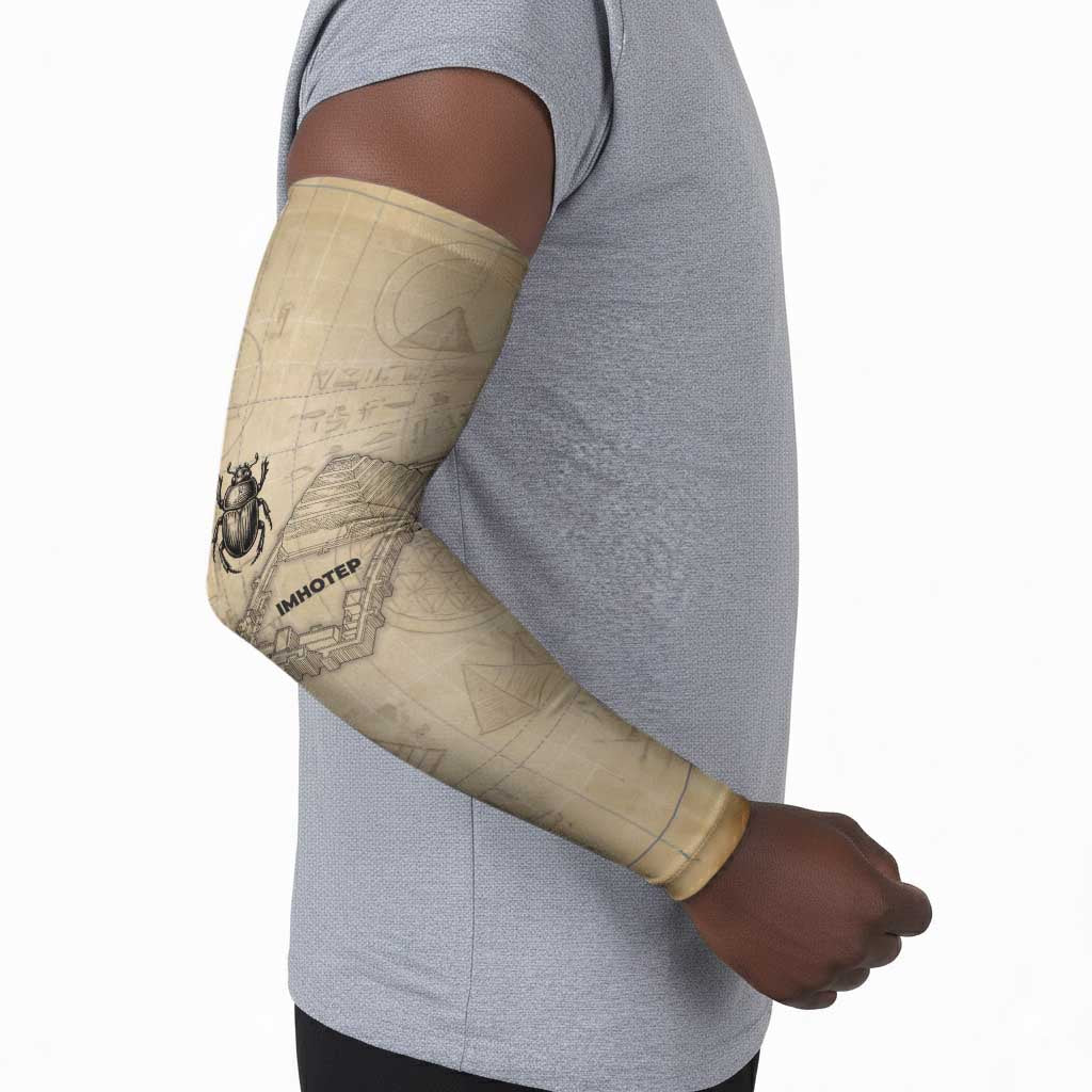 Imhotep Arm Sleeves Pyramid Blueprints Ancient Egyptian Architecture and Priest