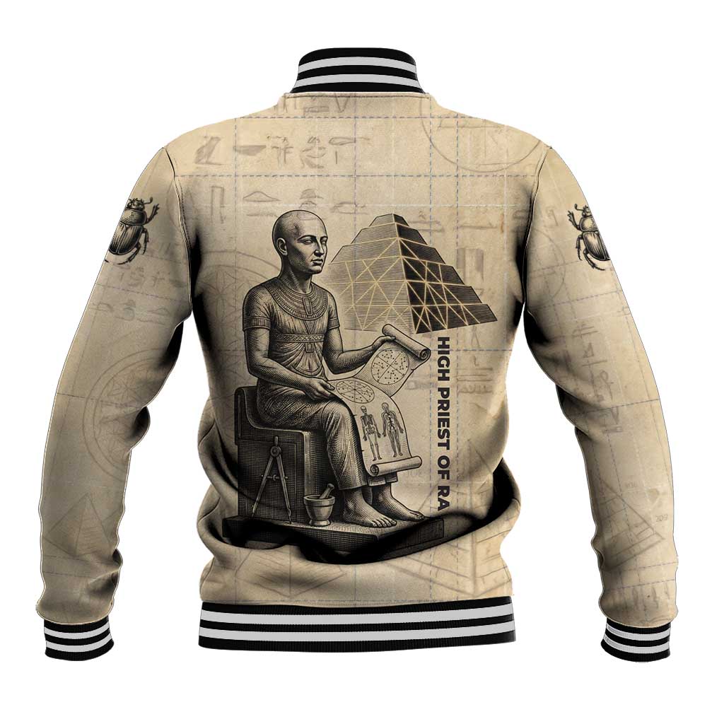 Imhotep Baseball Jacket Pyramid Blueprints Ancient Egyptian Architecture and Priest
