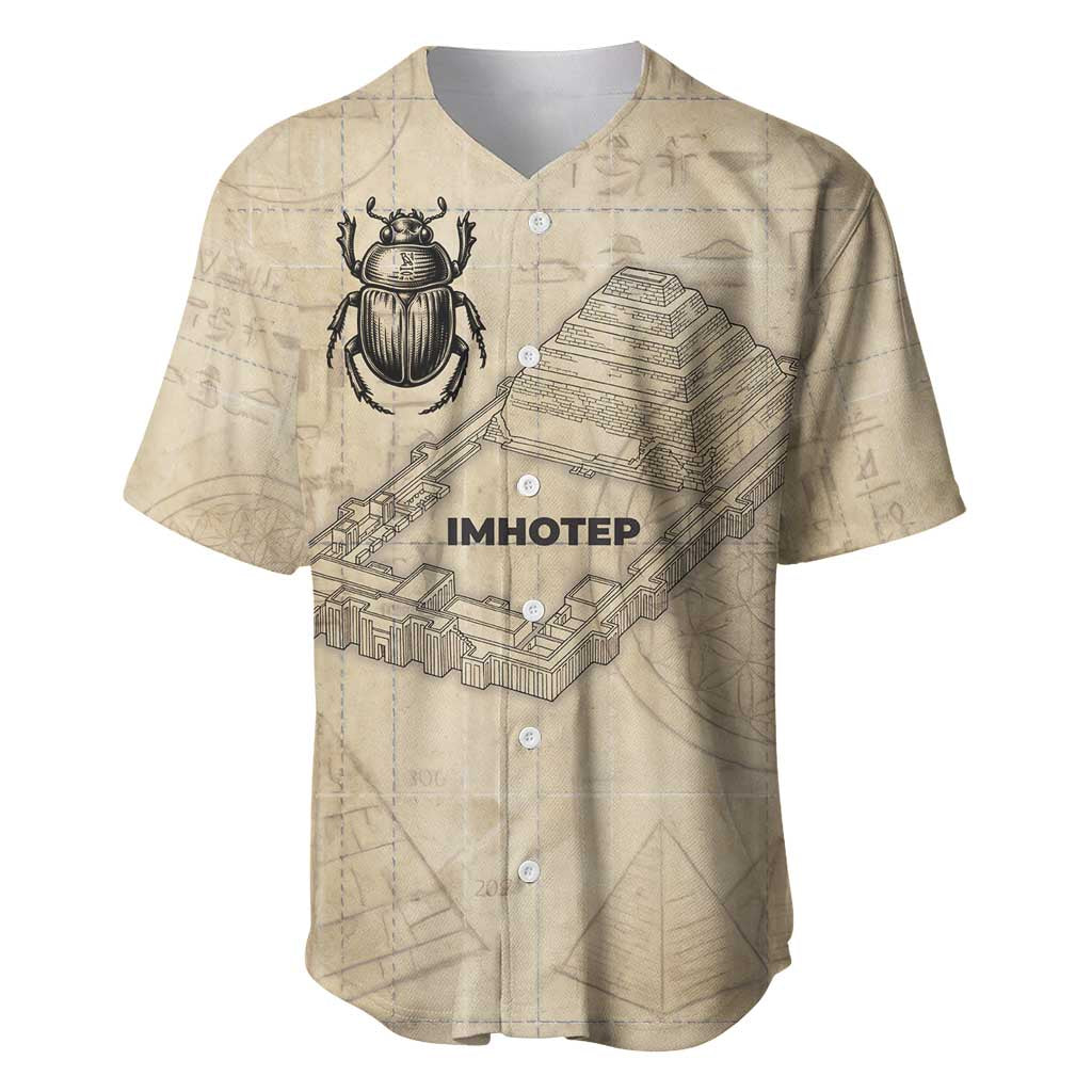Imhotep Baseball Jersey Pyramid Blueprints Ancient Egyptian Architecture and Priest