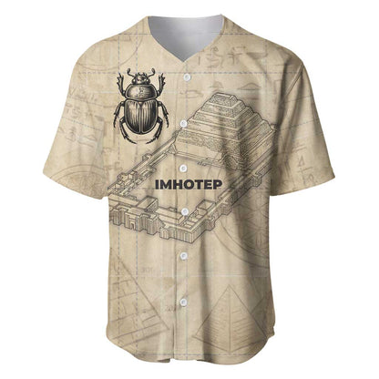 Imhotep Baseball Jersey Pyramid Blueprints Ancient Egyptian Architecture and Priest