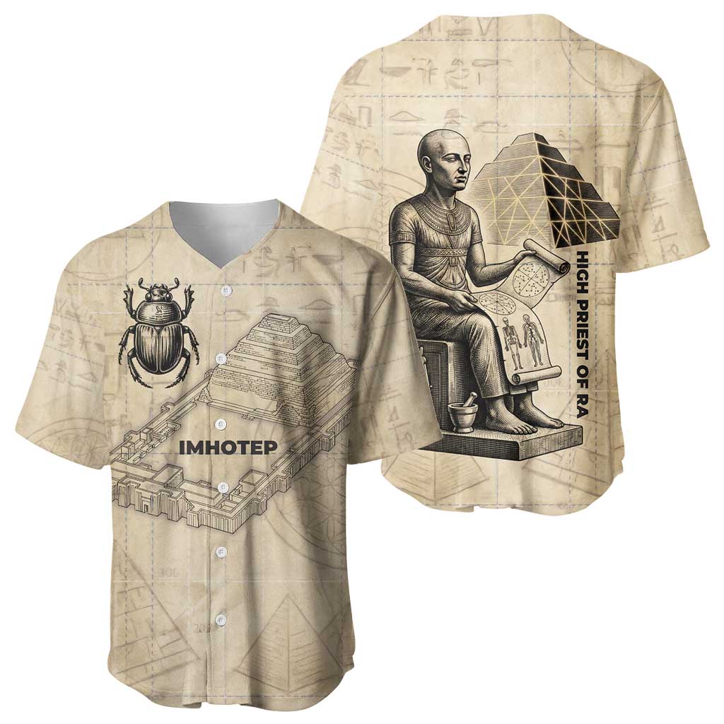 Imhotep Baseball Jersey Pyramid Blueprints Ancient Egyptian Architecture and Priest