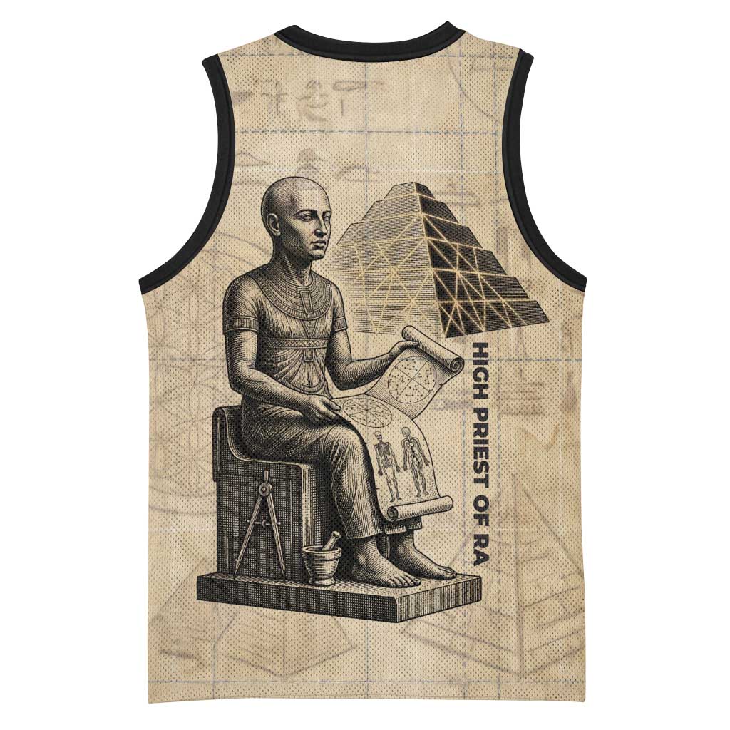 Imhotep Basketball Jersey Pyramid Blueprints Ancient Egyptian Architecture and Priest