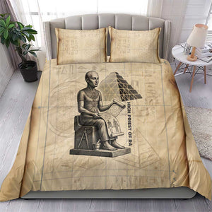 Imhotep Bedding Set Pyramid Blueprints Ancient Egyptian Architecture and Priest