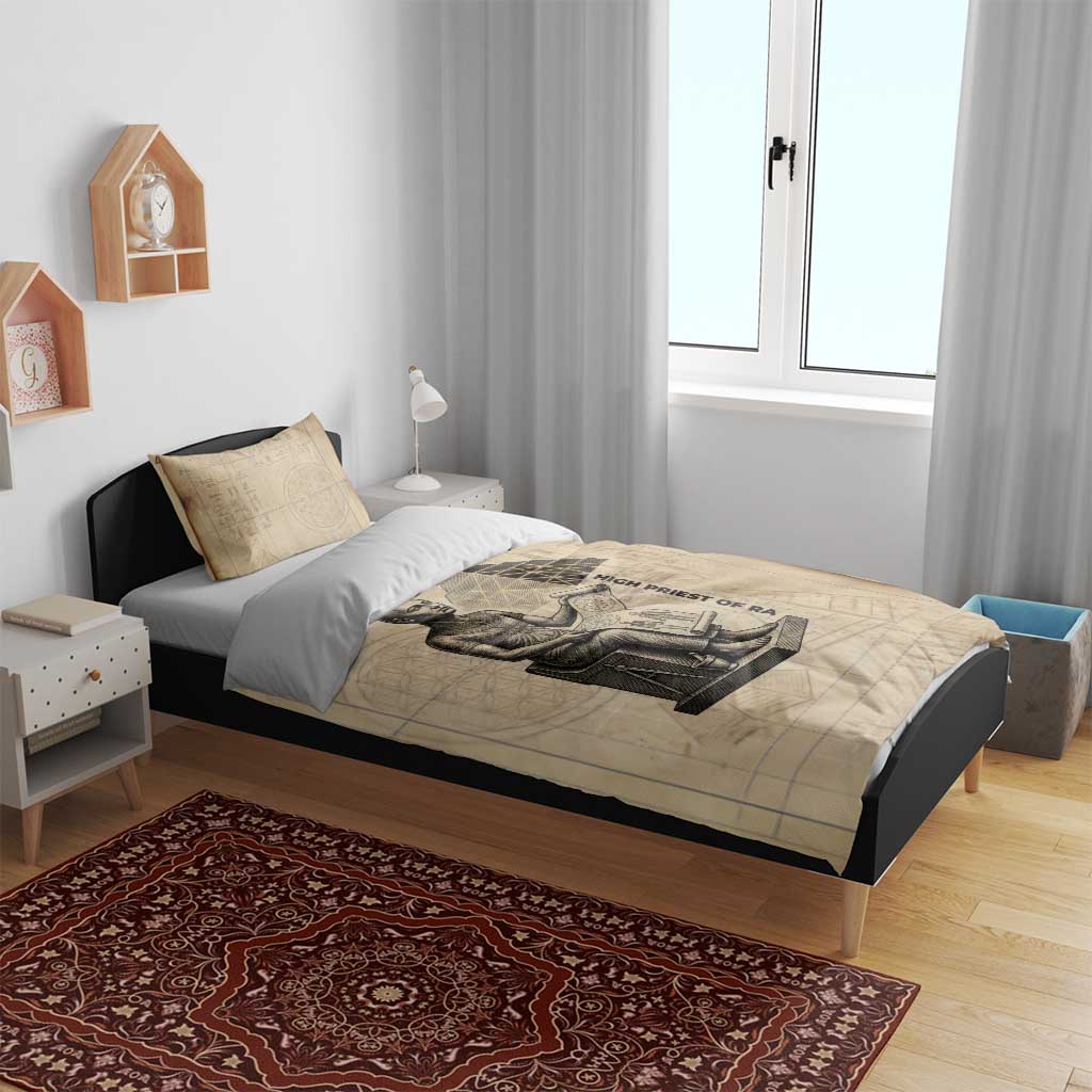 Imhotep Bedding Set Pyramid Blueprints Ancient Egyptian Architecture and Priest