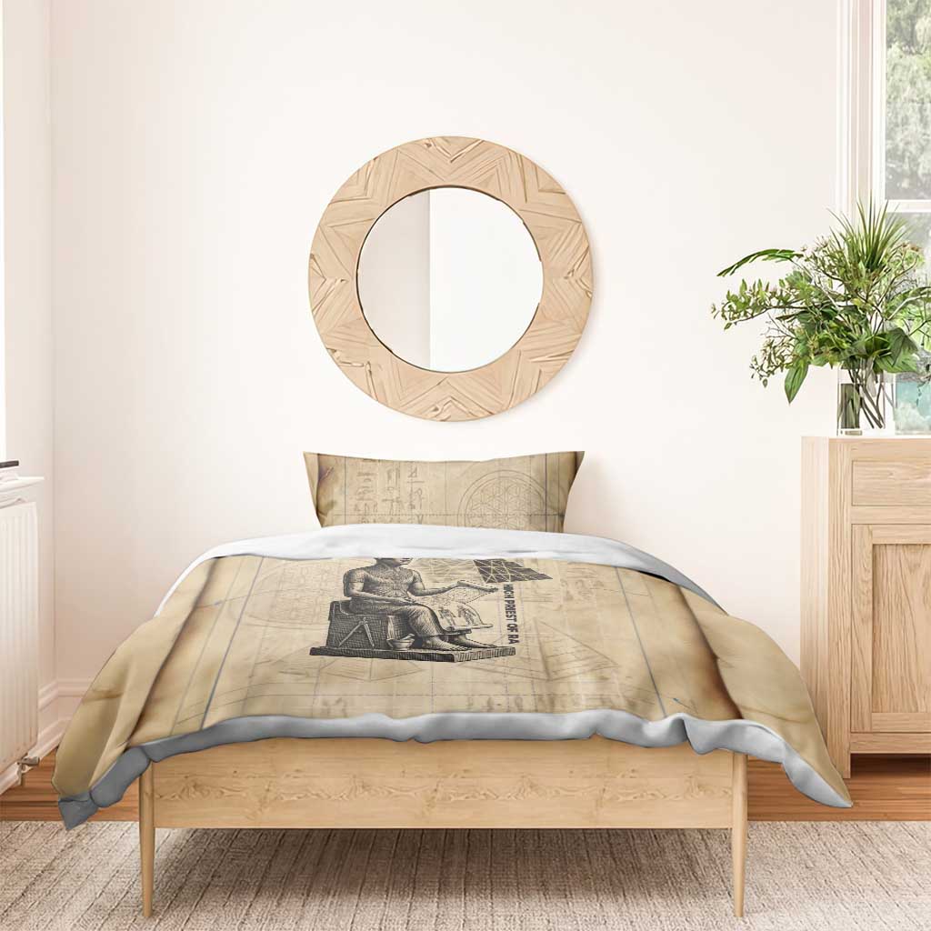 Imhotep Bedding Set Pyramid Blueprints Ancient Egyptian Architecture and Priest