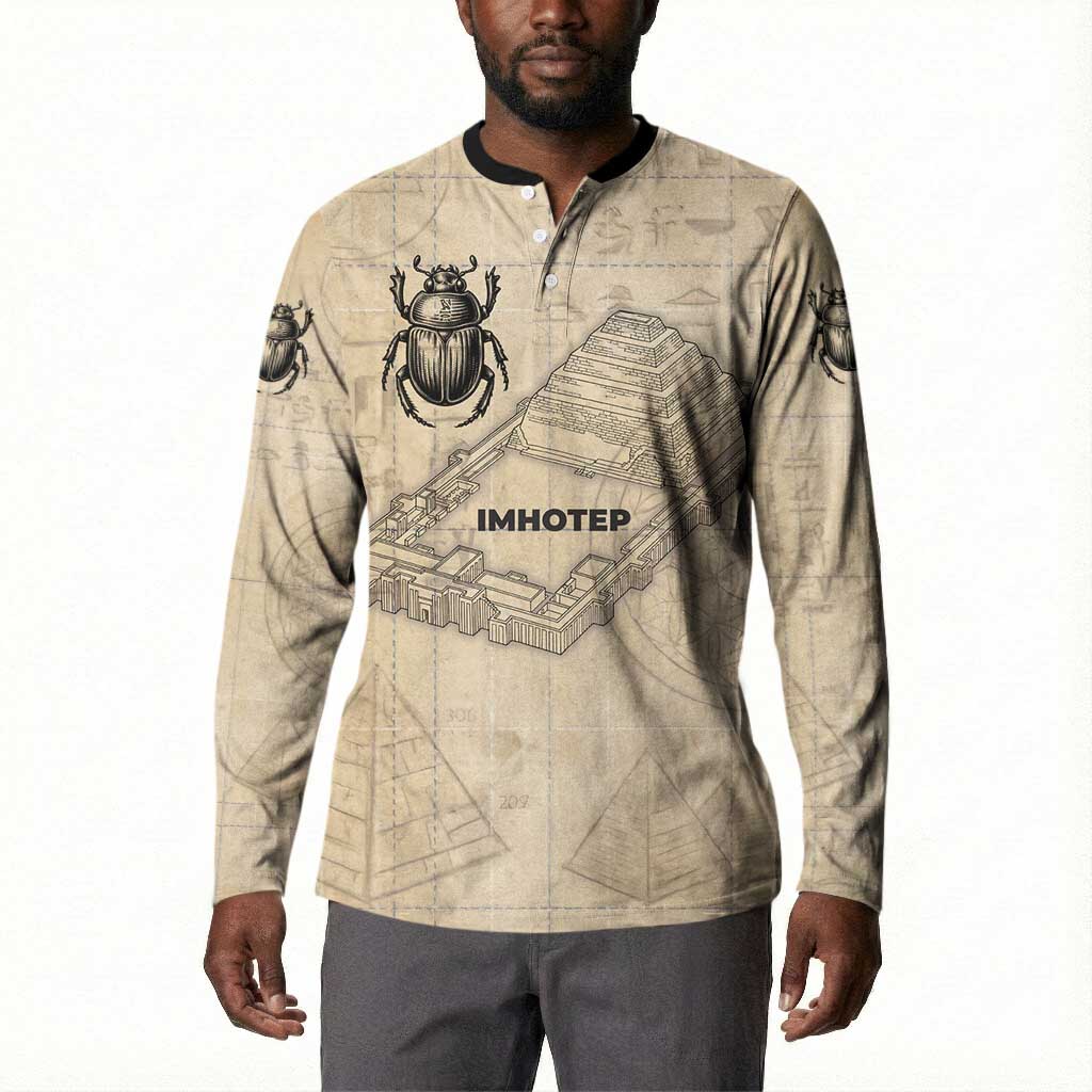 Imhotep Button Sweatshirt Pyramid Blueprints Ancient Egyptian Architecture and Priest
