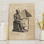 Imhotep Canvas Wall Art Pyramid Blueprints Ancient Egyptian Architecture and Priest