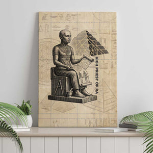 Imhotep Canvas Wall Art Pyramid Blueprints Ancient Egyptian Architecture and Priest