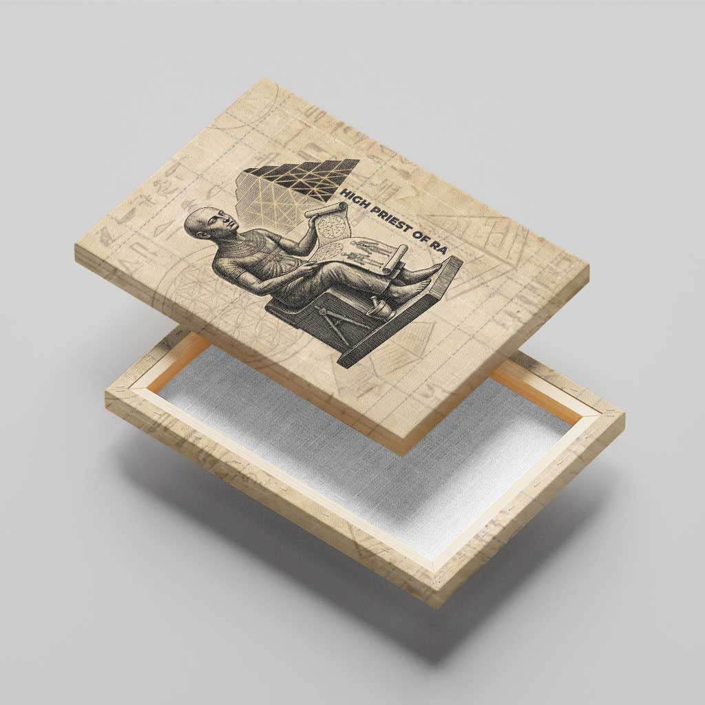 Imhotep Canvas Wall Art Pyramid Blueprints Ancient Egyptian Architecture and Priest