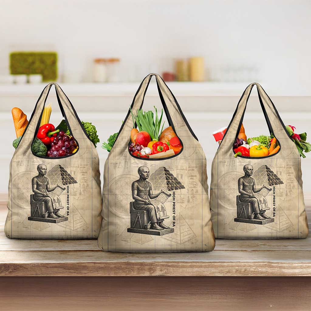 Imhotep Grocery Bag Pyramid Blueprints Ancient Egyptian Architecture and Priest