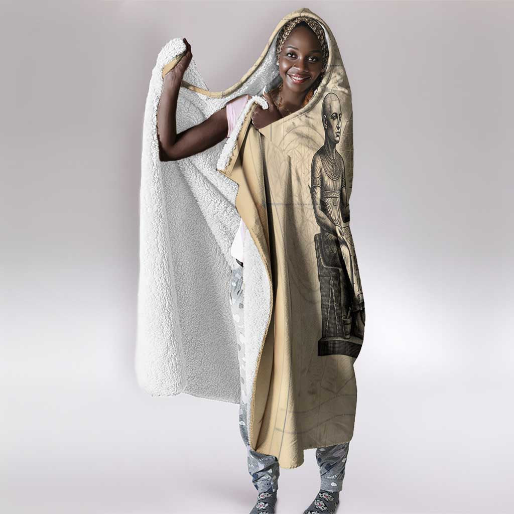 Imhotep Hooded Blanket Pyramid Blueprints Ancient Egyptian Architecture and Priest