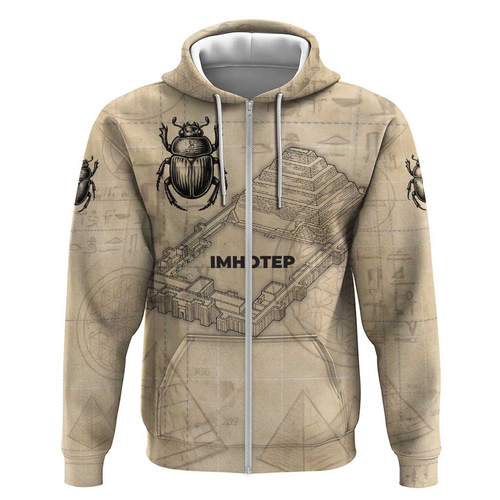 Imhotep Hoodie Pyramid Blueprints Ancient Egyptian Architecture and Priest