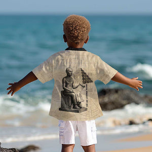 Imhotep Kid Hawaiian Shirt Pyramid Blueprints Ancient Egyptian Architecture and Priest