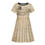Imhotep Kid Short Sleeve Dress Pyramid Blueprints Ancient Egyptian Architecture and Priest