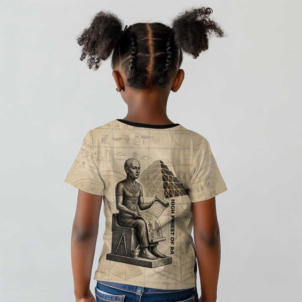 Imhotep Kid T shirt Pyramid Blueprints Ancient Egyptian Architecture and Priest