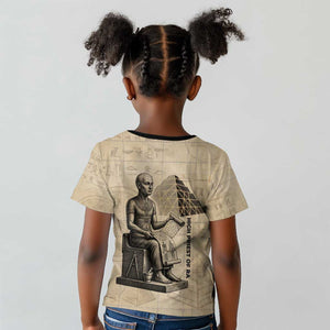 Imhotep Kid T shirt Pyramid Blueprints Ancient Egyptian Architecture and Priest