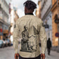 Imhotep Long Sleeve Button Shirt Pyramid Blueprints Ancient Egyptian Architecture and Priest