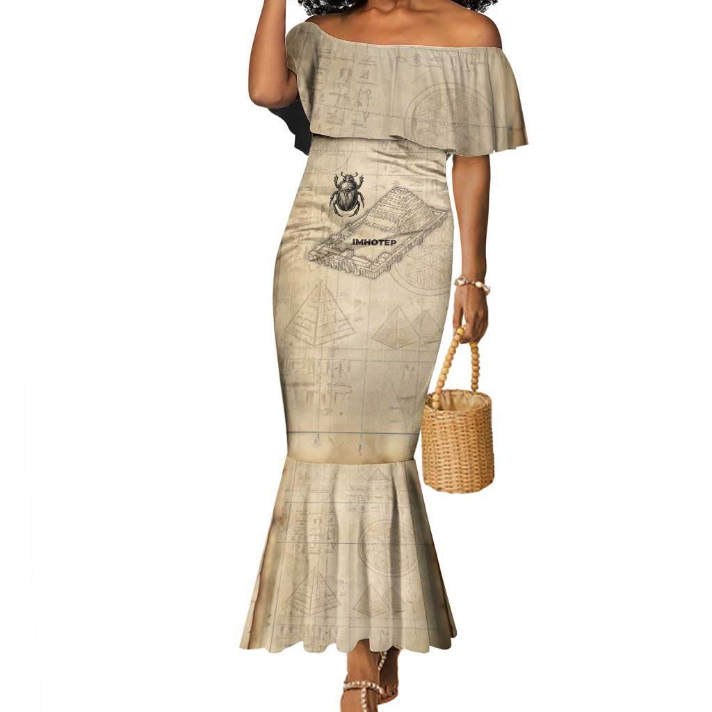 Imhotep Mermaid Dress Pyramid Blueprints Ancient Egyptian Architecture and Priest