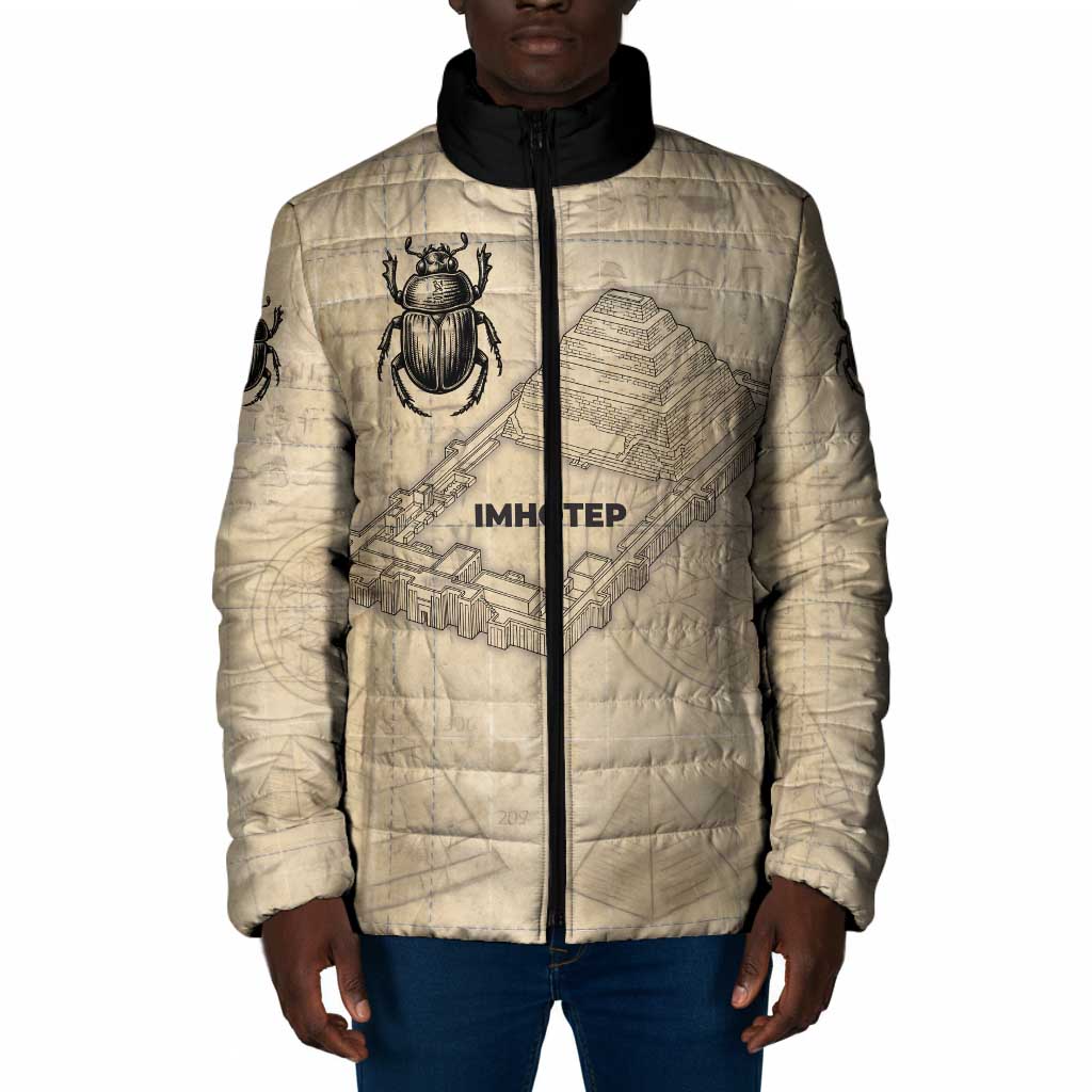 Imhotep Padded Jacket Pyramid Blueprints Ancient Egyptian Architecture and Priest