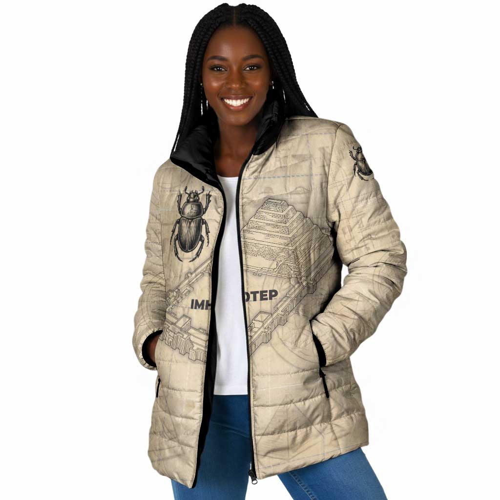 Imhotep Padded Jacket Pyramid Blueprints Ancient Egyptian Architecture and Priest