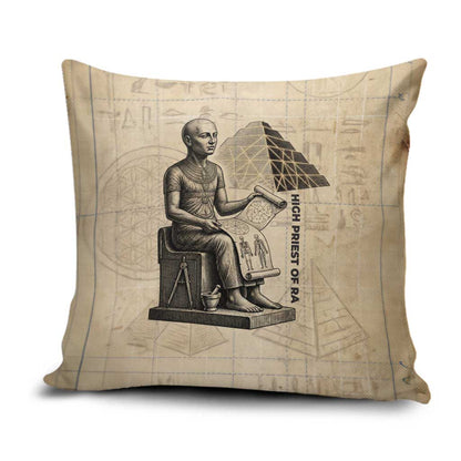 Imhotep Pillow Cover Pyramid Blueprints Ancient Egyptian Architecture and Priest