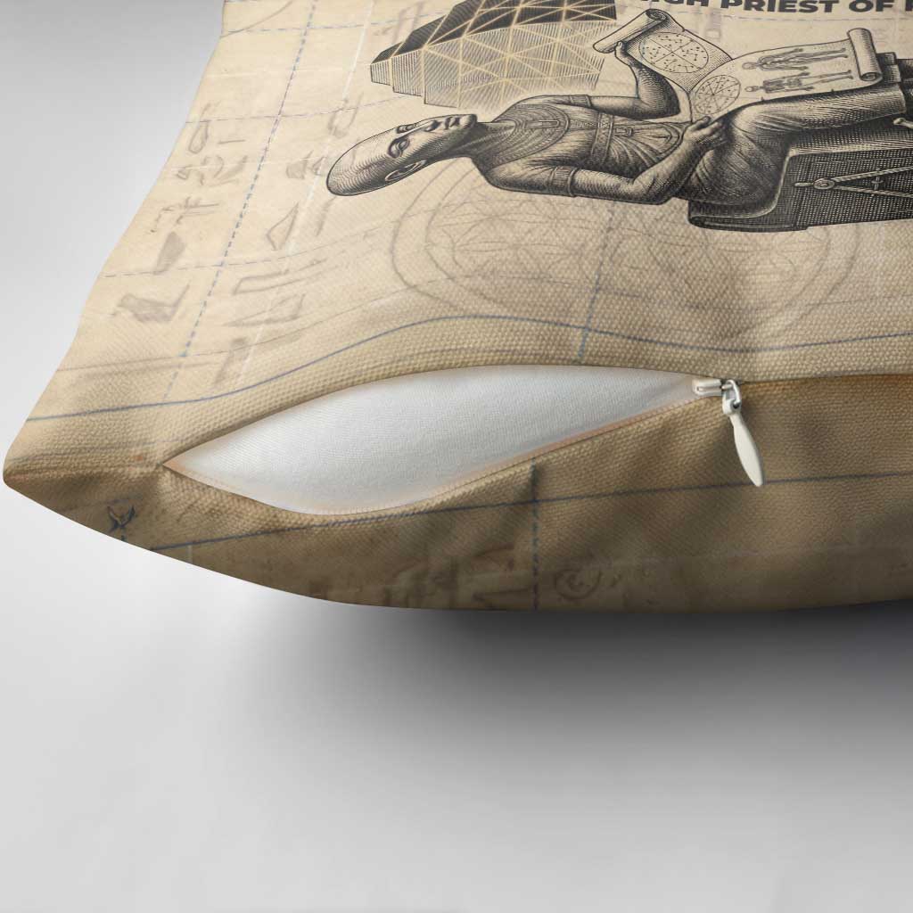 Imhotep Pillow Cover Pyramid Blueprints Ancient Egyptian Architecture and Priest