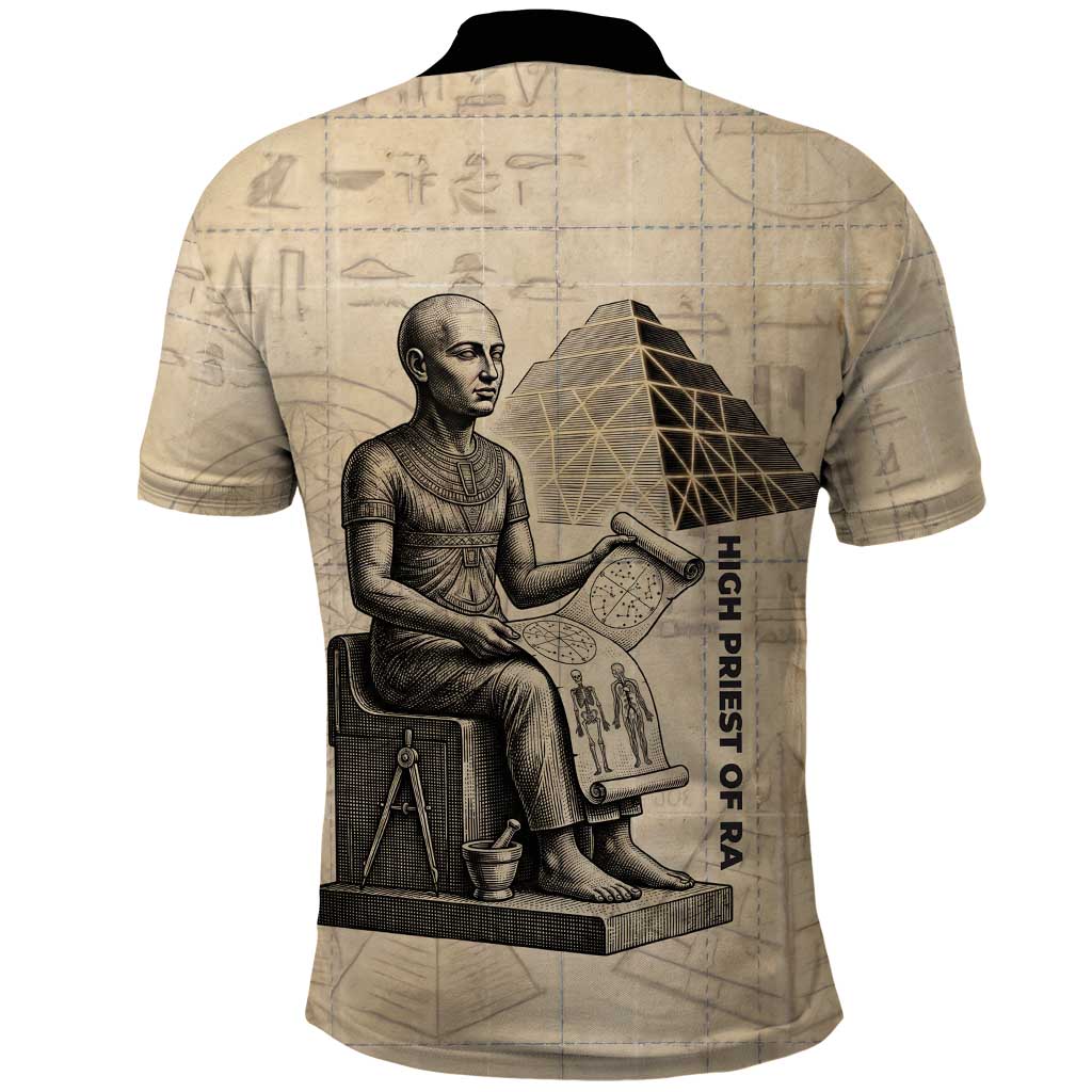 Imhotep Polo Shirt Pyramid Blueprints Ancient Egyptian Architecture and Priest
