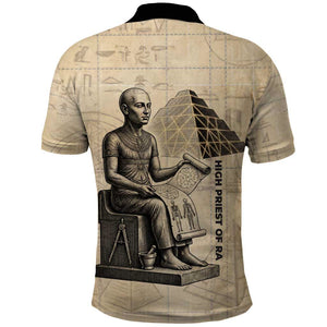 Imhotep Polo Shirt Pyramid Blueprints Ancient Egyptian Architecture and Priest