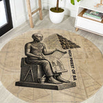 Imhotep Round Carpet Pyramid Blueprints Ancient Egyptian Architecture and Priest