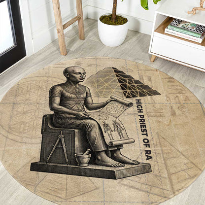 Imhotep Round Carpet Pyramid Blueprints Ancient Egyptian Architecture and Priest