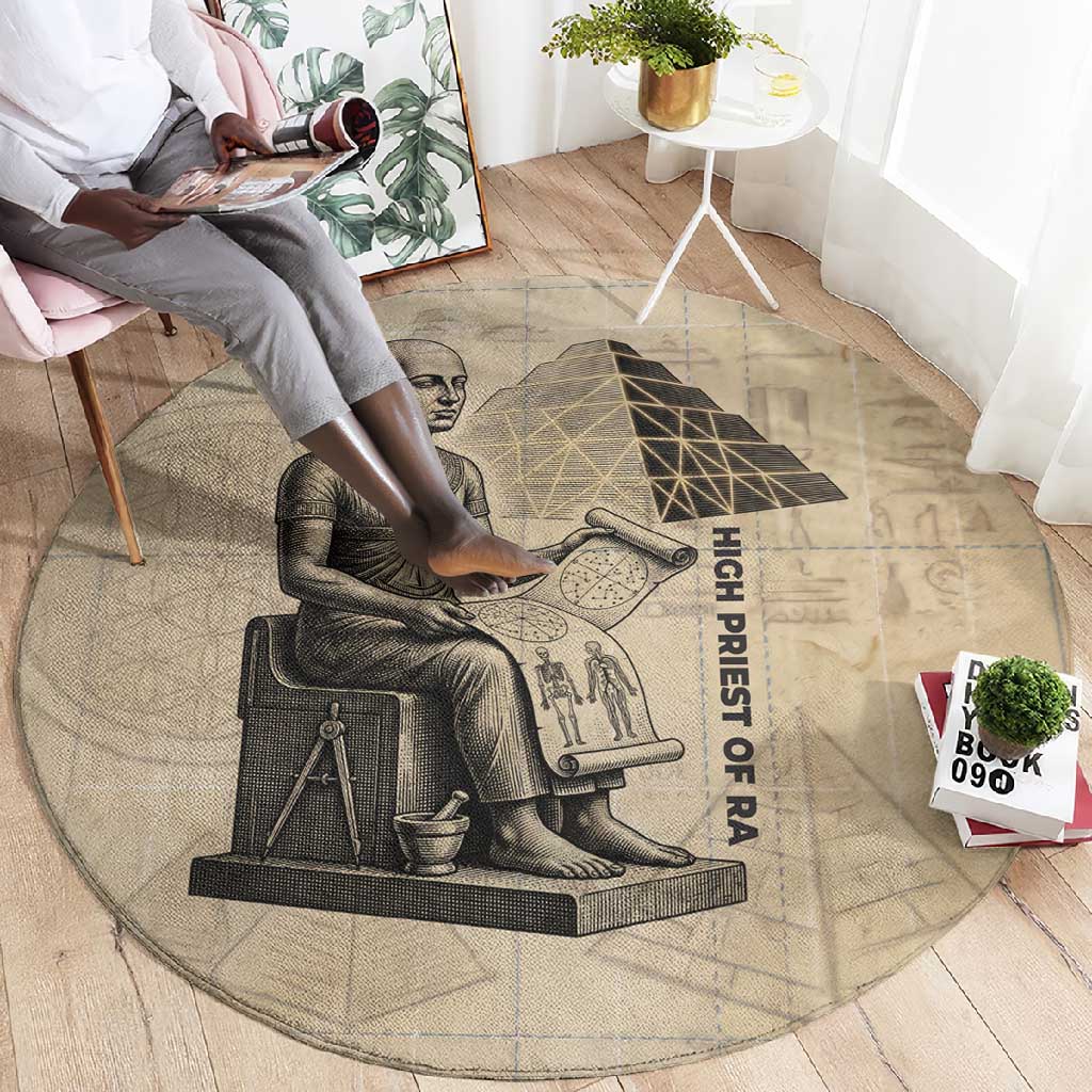 Imhotep Round Carpet Pyramid Blueprints Ancient Egyptian Architecture and Priest