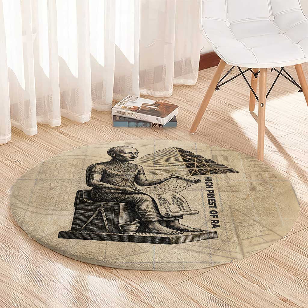 Imhotep Round Carpet Pyramid Blueprints Ancient Egyptian Architecture and Priest