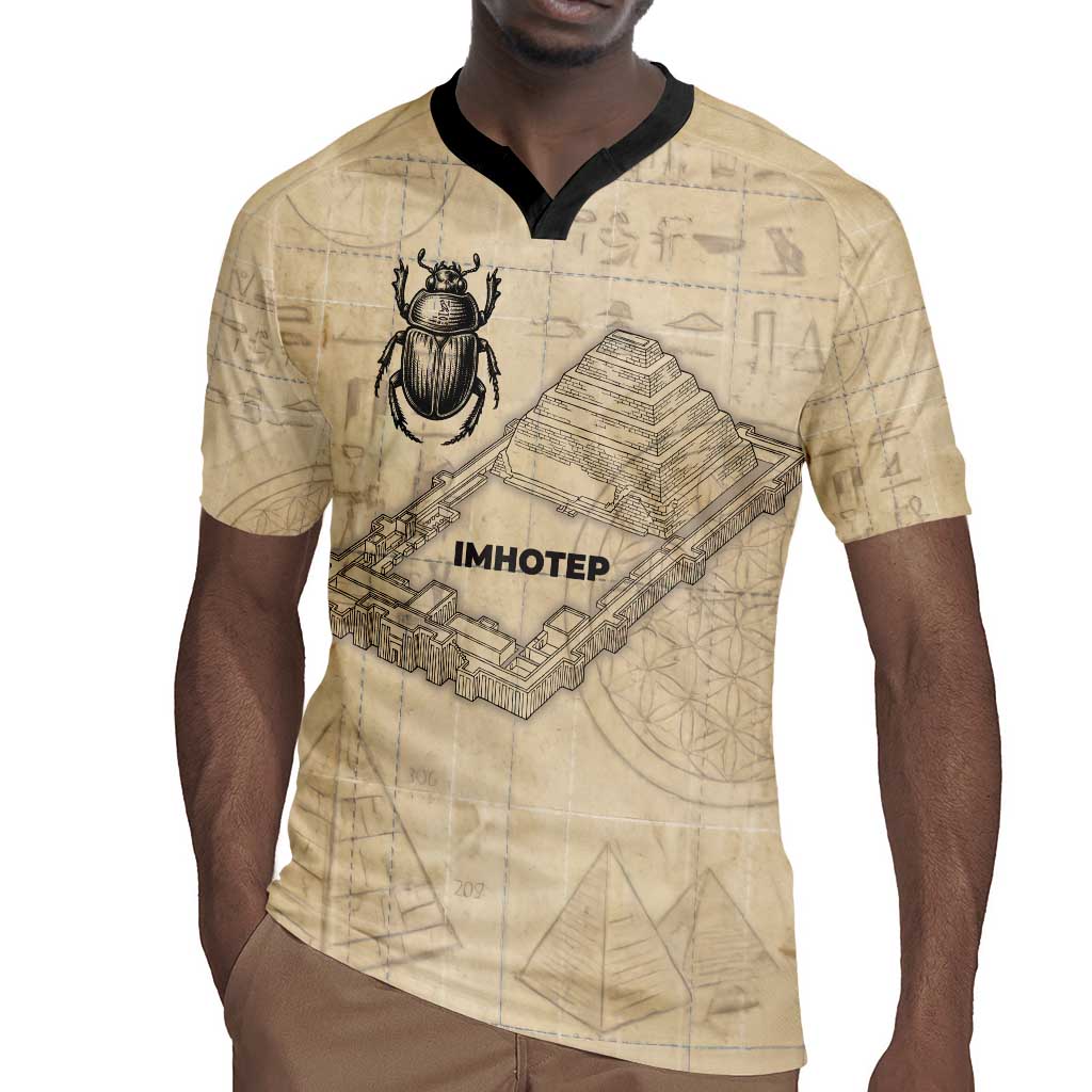 Imhotep Rugby Jersey Pyramid Blueprints Ancient Egyptian Architecture and Priest