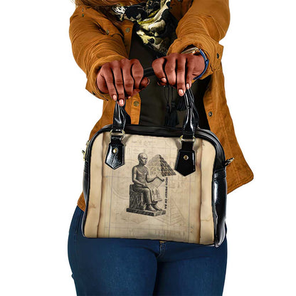 Imhotep Shoulder Handbag Pyramid Blueprints Ancient Egyptian Architecture and Priest