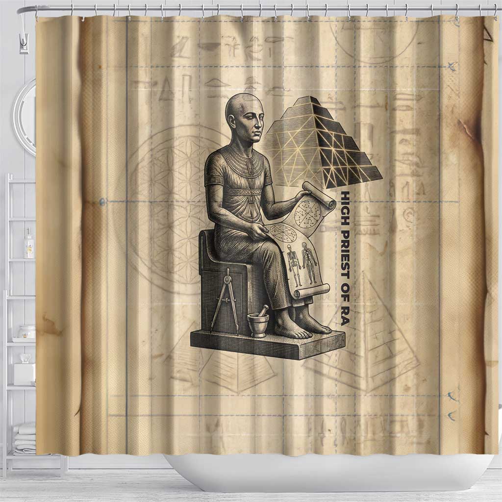 Imhotep Shower Curtain Pyramid Blueprints Ancient Egyptian Architecture and Priest