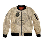 Imhotep Sleeve Zip Bomber Jacket Pyramid Blueprints Ancient Egyptian Architecture and Priest