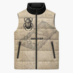 Imhotep Sleeveless Puffer Jacket Pyramid Blueprints Ancient Egyptian Architecture and Priest