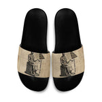 Imhotep Slide Sandals Pyramid Blueprints Ancient Egyptian Architecture and Priest